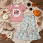 NEW RTS NO MOQ GSPO1571 Baby Girls Cowboy Rodeo Boots Top Bell Bottom Pants Western Clothes Sets