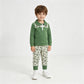 NEW RTS NO MOQ milk silk BLP1449 Baby Boys Long Sleeve Zip Pullover Ducks Pockets Jogger Hunting Clothes Sets