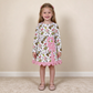 NEW RTS NO MOQ yoga fabric GLD1656 Baby Girls Frogs Gifts Christmas Yoga Active Short Bows Scallop Knee Length Dress