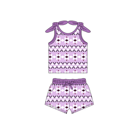 5.15 Purple Diamond Suspender Suit