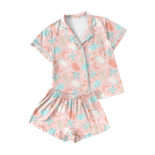 X920Preorder (moq 5)Baby Girls Flowers Bows Hearts Top Pants Valentine Pajamas Set
