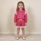 NEW RTS NO MOQ milk silk GLS0221（GT1848+SS1001）Baby Girls Watermelon Red Stripe Flutter Sleeve Top Pockets Ruffle Short Clothes Set