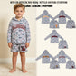 RTS NO MOQ Sibling Baby Boys Light Grey Camo Long Sleeve Hoodie Pockets Short Team Clothes Set