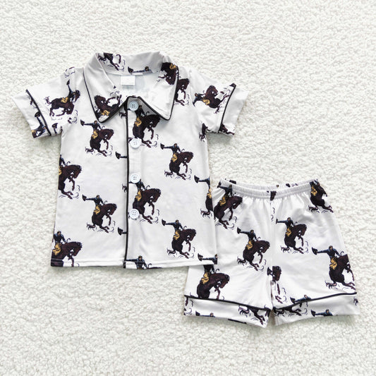cowboys boys pajamas kids summer sets