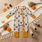 NEW RTS NO MOQ milk silk LR3212 Baby Boys Stars Lights Happy New Year Two Way Zip Convertible Rompers