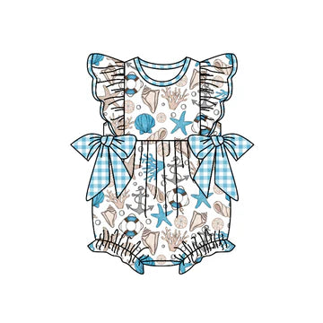 5.6 Starfish Blue Bow Toddler Clothes