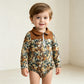 NEW RTS NO MOQ milk silk LR3048 Baby Boys Camo Print Long Sleeve Zipper Romper