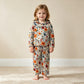 RTS NO MOQ milk silk GLP3321 Baby Girls Colorful Flowers Hoodies Pockets Straight Bottom Pant Clothes Sets
