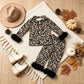 RTS NO MOQ milk silk GLP3640 Baby Girls Leopard Bats Button Top Pant Fur Sleeves Halloween Pajamas Set