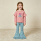 NEW RTS NO MOQ milk silk GLP3548 Embroidery Bow Trees Baby Girls Polka Dots Top Ruffle Pant Christmas Clothes Sets