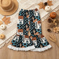 NEW RTS NO MOQ milk silk P0781 Baby Girls Blue Aztec Bow Bull Skull Plaid Bell Bottom Pants