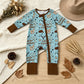 NEW RTS NO MOQ milk silk LR3124 Baby Girls Little Cowboys Boots Western Two Way Zip Convertible Rompers