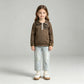 NEW RTS NO MOQ milk silk GT1698 Baby Girls Hunting Olive Green Duck Print Long Sleeve Zip Pocket Pullover