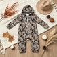 NEW RTS NO MOQ milk silk LR3029 Baby Boys Camo Ducks Zip Pocket Long Sleeve Hunting Rompers