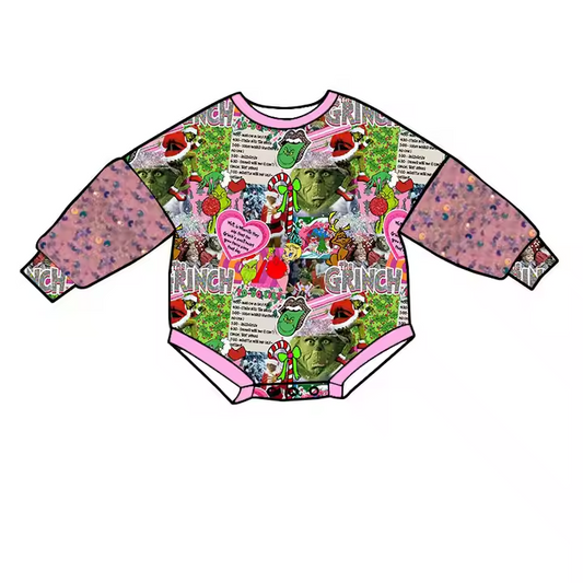6.10grinch Christmas Heart Toddler Clothes