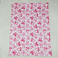 6.11 BL0206 Pink and white plaid baby blanket with bow pattern