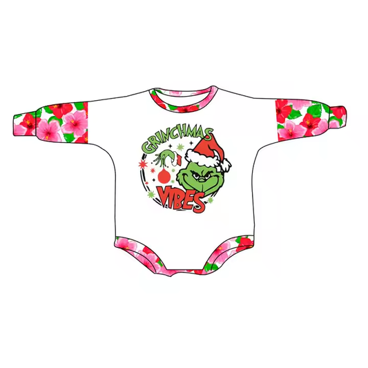 6.20grinch pink plaid long-sleeved toddler clothes
