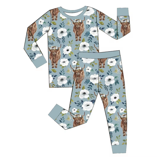 6.12 Flower Bull Head Long Sleeve Set