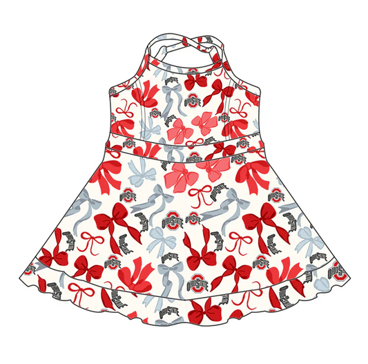6.17 Bow strap red dress