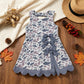 NEW RTS NO MOQ yoga fabric GSD4226 Baby Girls Light Gray Camo Scallop Knee Length Dress