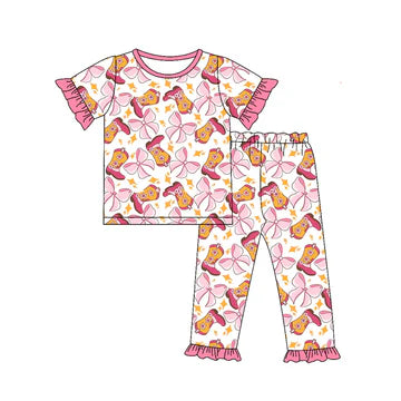 5.26 Bowknot Boots Short Sleeve Suit