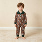 NEW RTS NO MOQ milk silk LR3013 Baby Boys Long Sleeve Camo Deer Button Hunting Pant Rompers