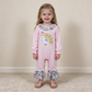 NEW RTS NO MOQ milk silk LR3216 Embroidery Flowers Turkey Baby Girls Thanksgivings Ruffle Pant Rompers
