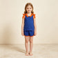 NEW RTS NO MOQ milk silk GSSO3857 Baby Girls Hot Blue Orange Bows Sleeveless Vest Pockets Short Clothes Sets