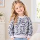 NEW RTS NO MOQ milk silk GT1873 Baby Girls Long Sleeve Southern Grey Camo Pink Checked T-shirts Top