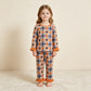 NEW RTS NO MOQ milk silk GLP3533 Baby Girls Bats Checked Top Ruffle Pant Halloweens Pajamas Sets