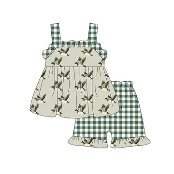 5.7 duck suspenders plaid suit