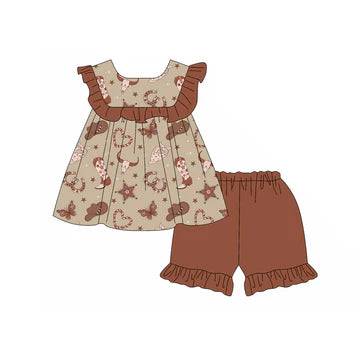 5.8 Brown Five-pointed Star Hat Summer Set