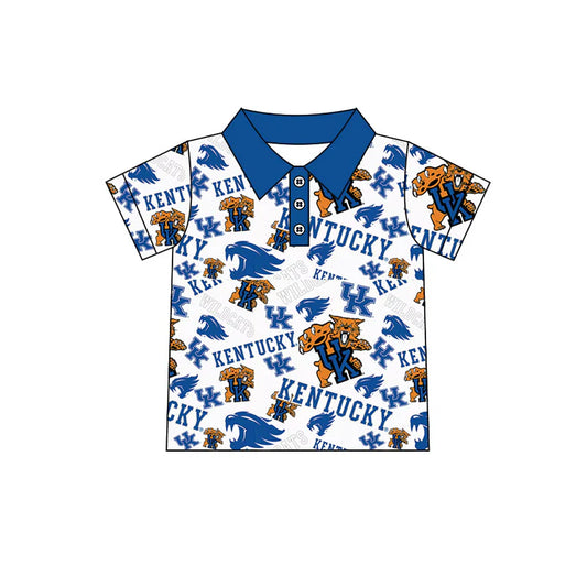 7.30Preorder(moq 5)Baby Boys Kenturky Team Short Sleeve Tee Pullovers Polo Shirts Tops