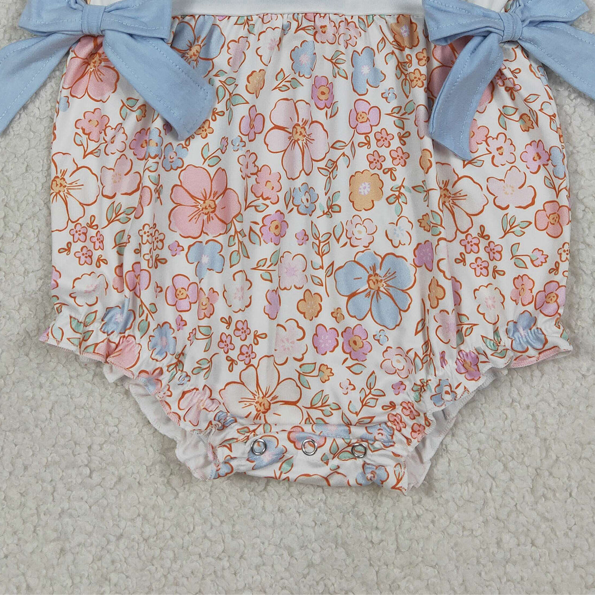 SR3973 Sibling Baby Girls Flowers Mama's Mini Ruffle Romper Scallop Tunic Short Clothes Sets