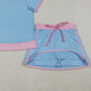 3.28 GSD3674 Light blue pink cotton top skirt adult women outfits