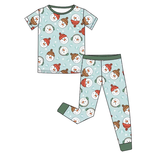 6.25 Snowman short-sleeved trousers suit