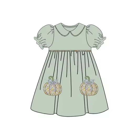 6.17 Pumpkin Green Dress