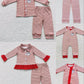 christmas baby zipper romper match pajamas outfits and adults pants Family Pack