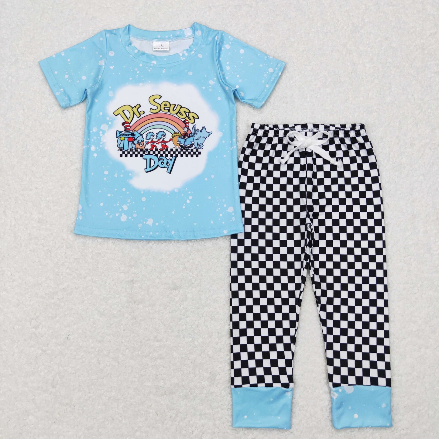 dr seuss fall boys outfits shorts sleeve shirt & long pants sets kids clothes