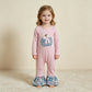 NEW RTS NO MOQ milk silk LR3021 Embroidery Baby Girls Bow Flowers Pumpkin Fall Ruffle Pant Rompers