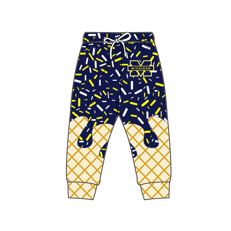 7.2Preorder (moq 5)Baby Boys Navy Michigan Drip Team Pant