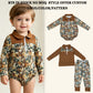 RTS NO MOQ Sibling milk silk Baby Boys Long Sleeve Camo Print Zip Pullover Pockets Jogger Hunting Clothes Sets Zipper Rompers
