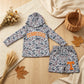 NEW RTS NO MOQ milk silk BLS0042 Baby Boys Grey Camo Orange Letter Print Long Sleeve Hoodie Casual Shorts Team Clothes Set