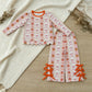 NEW RTS NO MOQ milk silk GLP3436 Baby Girls Bows Pumpkins Stripe Scallop Top Bows Pants Fall Clothes Set