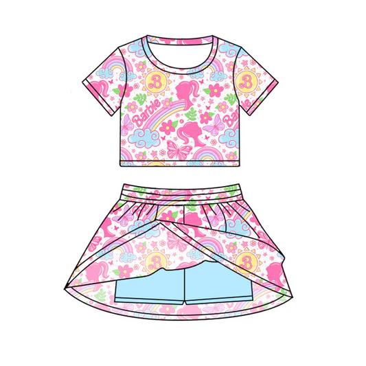 6.19barbie short-sleeved skirt suit