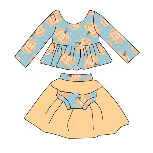 6.21 Autumn Pumpkin Long Sleeve Toddler Clothes