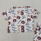 3.30 GSSO3252 Baby Girls Short Sleeve Star Bows Top Scallop Shorts Team Clothes Sets