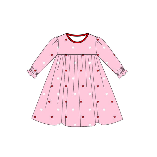 X917 GLD1352 Heart-shaped long-sleeved dress