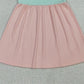 GSD3530 Embroidery Bows Baby Girls Flutter Sleeve Patchwork Knee Length Dress