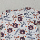 3.30 GSSO3252 Baby Girls Short Sleeve Star Bows Top Scallop Shorts Team Clothes Sets